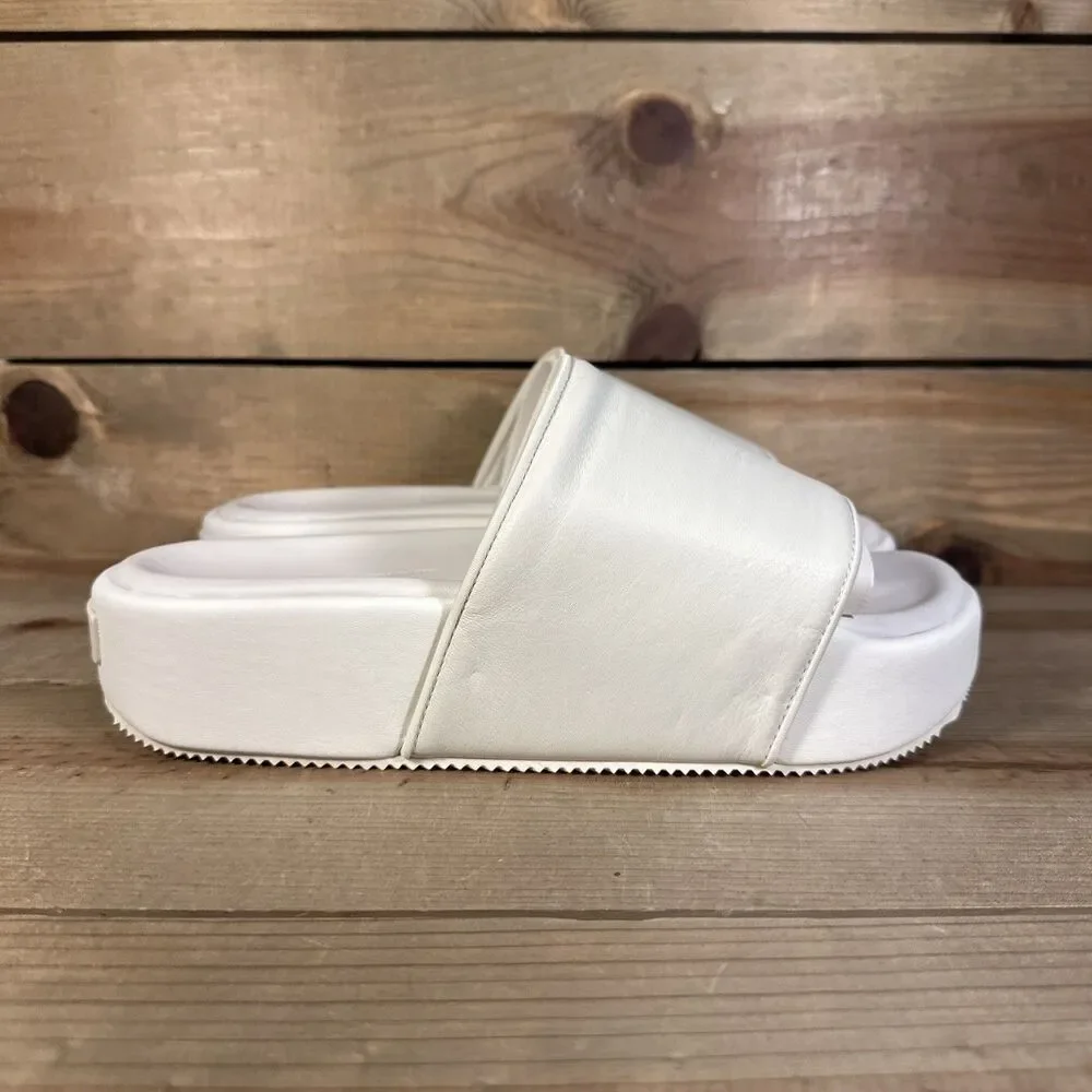 $230 Mens Size 8 Adidas Y-3 Slide “Off White” Slides Sandals FZ6402 (Run Large)